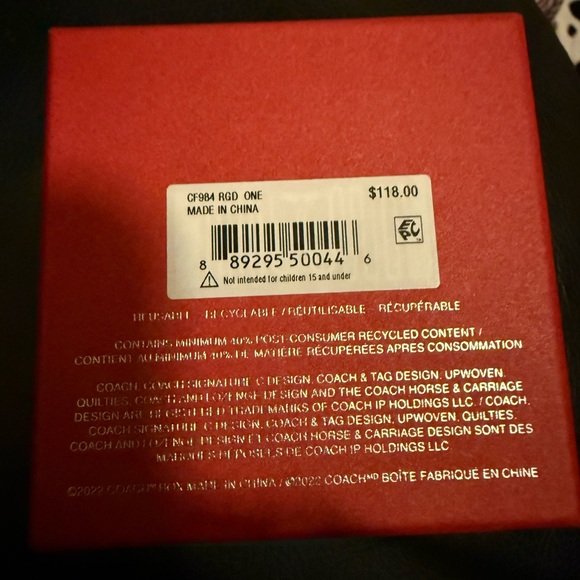 Coach c-stone pearl 3 studs set new in box - Picture 3 of 3